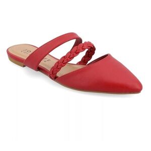 Journee Collection sz 10 Red Olivea Tru Comfort Foam™ Women's Mules New in Box
